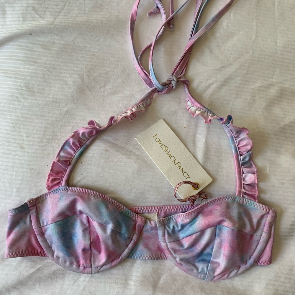 Love Shack Fancy Bikini Top NWT LOVESHACKFANCY SWIMSUIT TOP REVOLVE SWIM BEACH